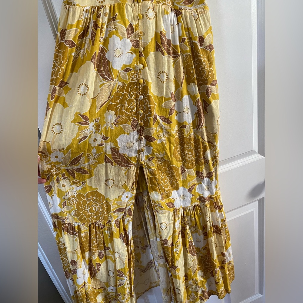 Abercrombie & Fitch yellow floral maxi dress - Picture 3 of 5